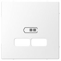Лицевая панель Schneider Electric Merten D-Life для 2-м. розетки USB белый лотос
